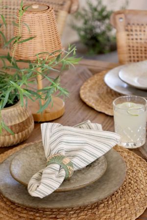 Aix Stoffserviette mit Streifen von Chic Antique