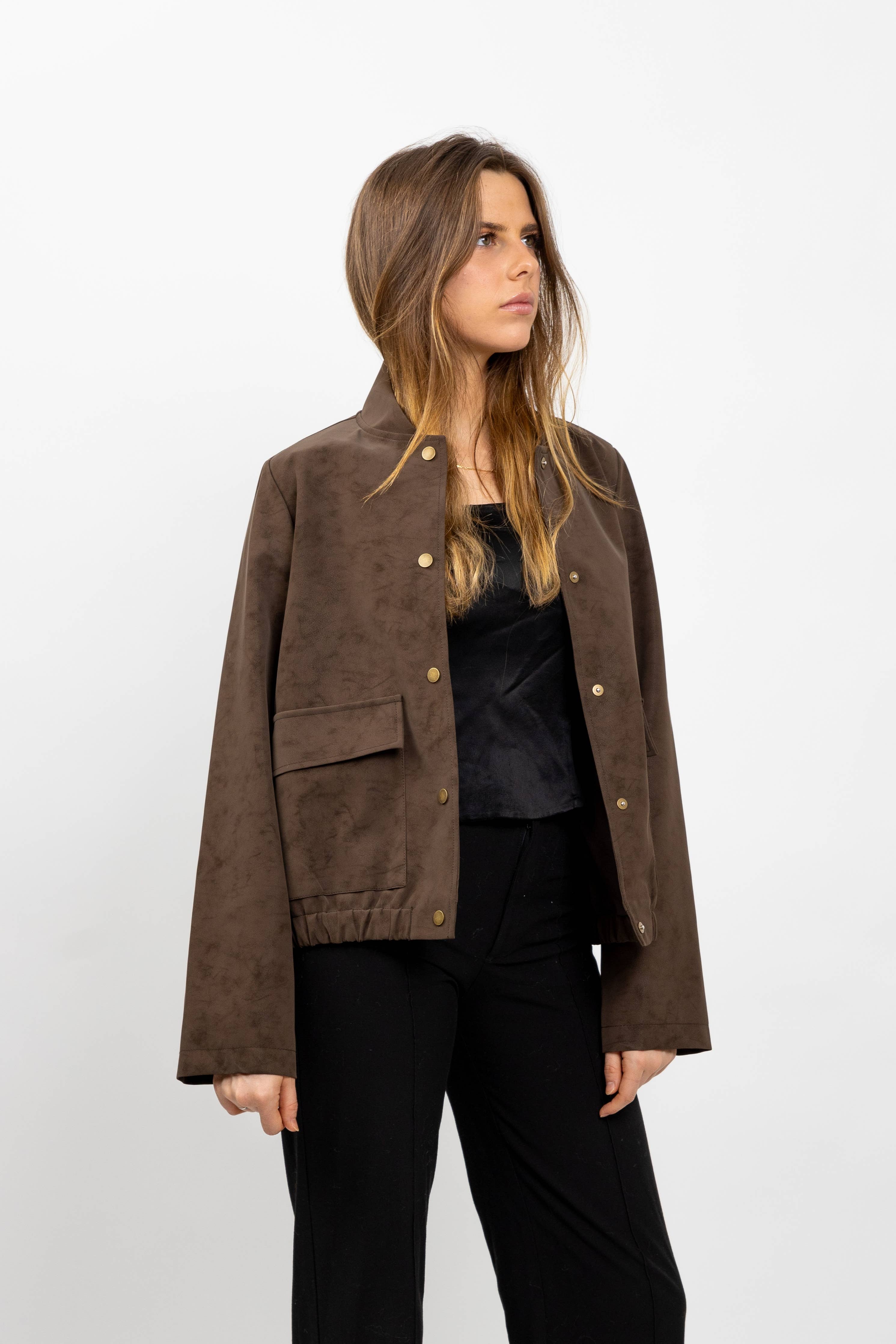 WASSERDICHTE WILDLEDER-EFFEKT-JACKE