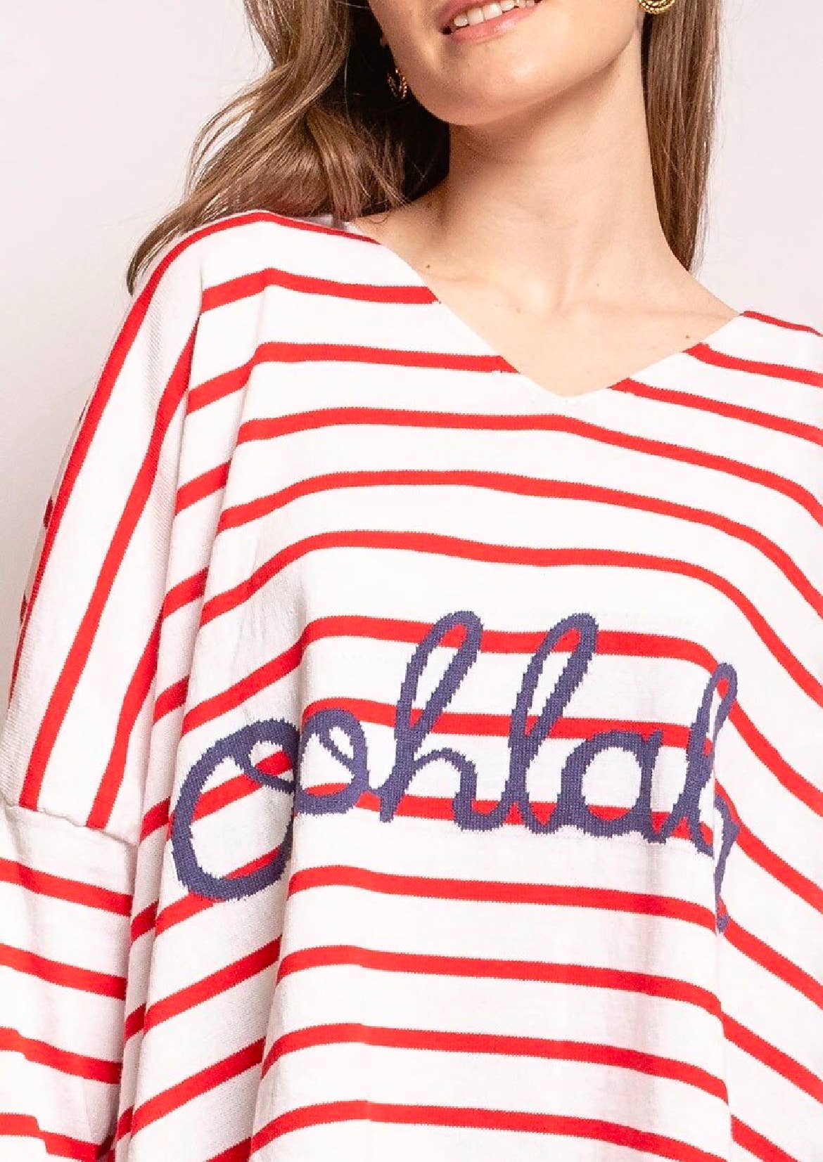 Gestreifter Pullover "Oohlala" Art 3016