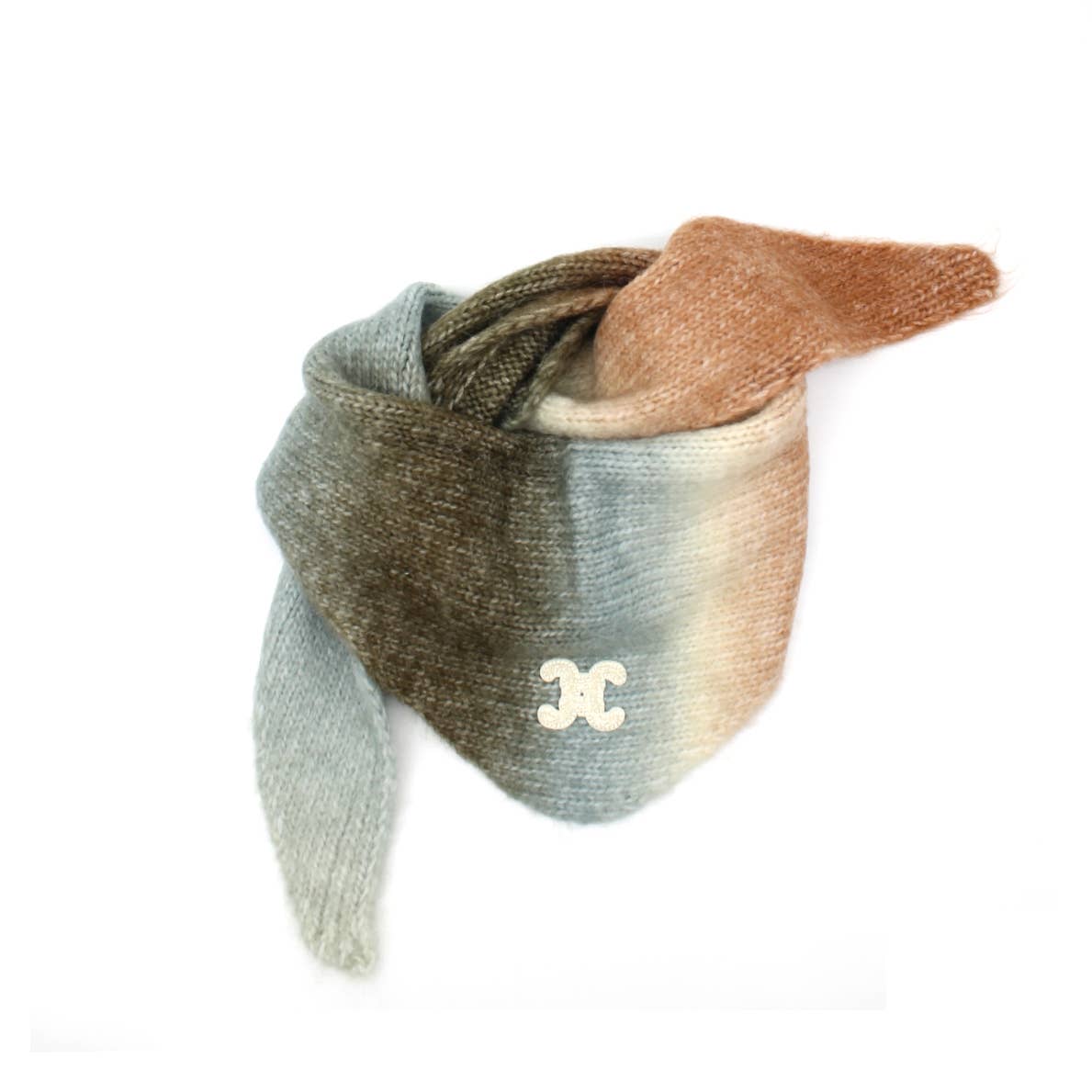 Dreiecksschal mit Farbverlauf, CC‑Logo