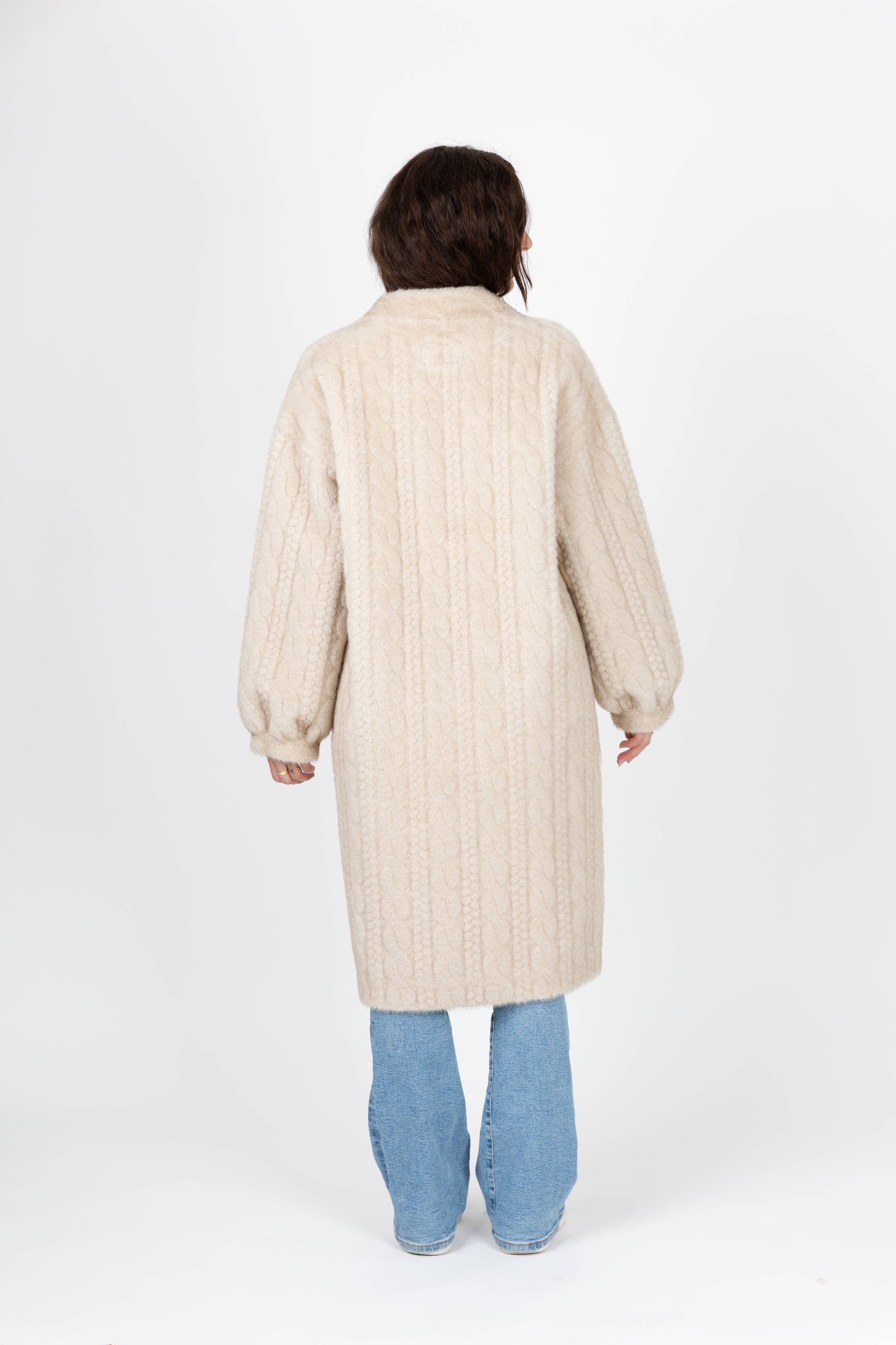 LANGE JACKE / Mantel AUS KUNSTPELZ
