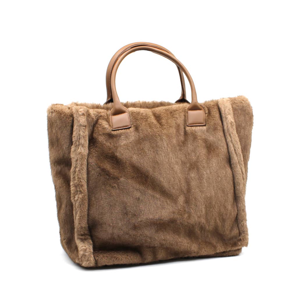 Felltragetasche in der Farbe Taupe