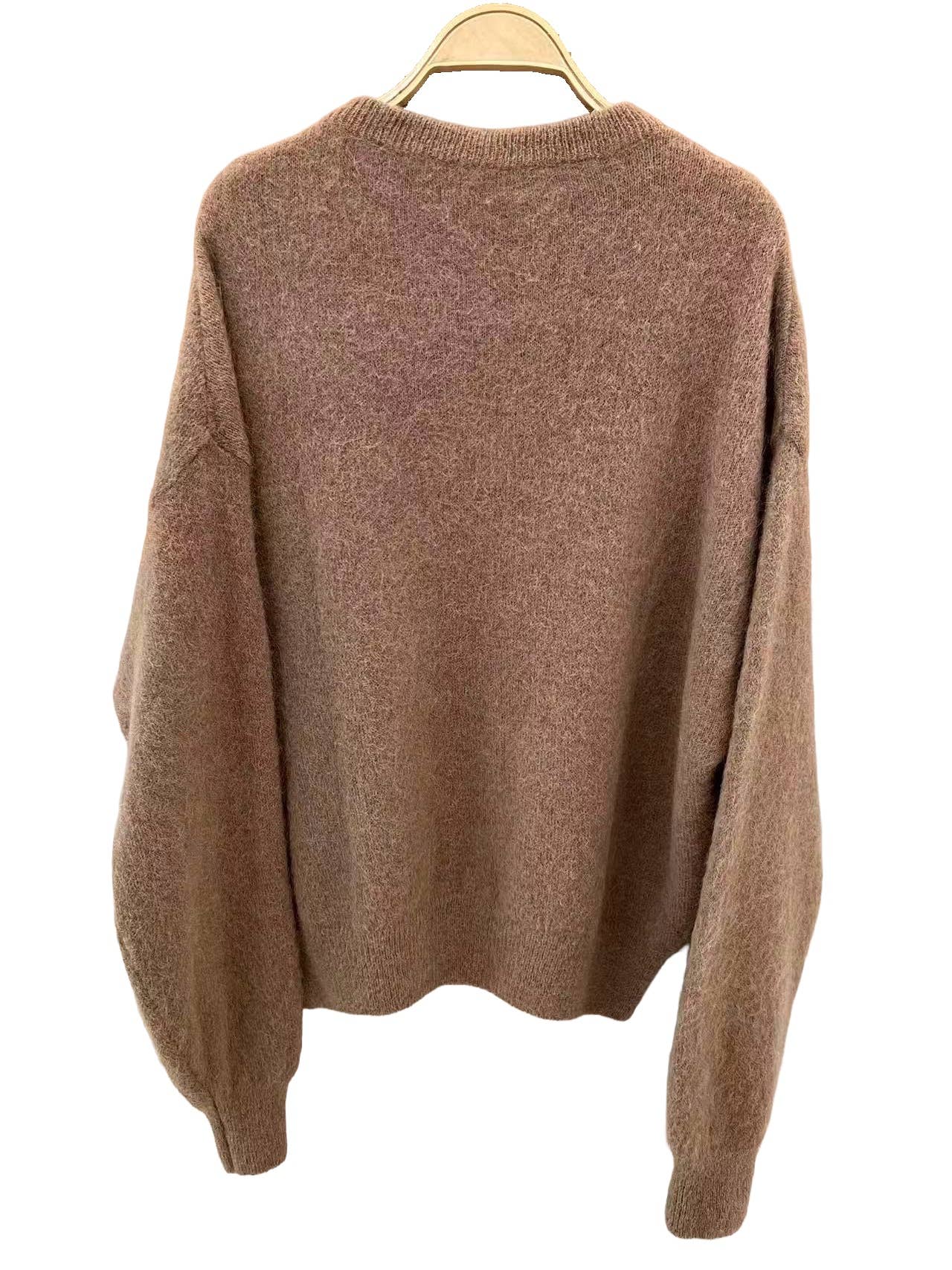 V-Ausschnitt Pullover Baby Alpaka - Taupe