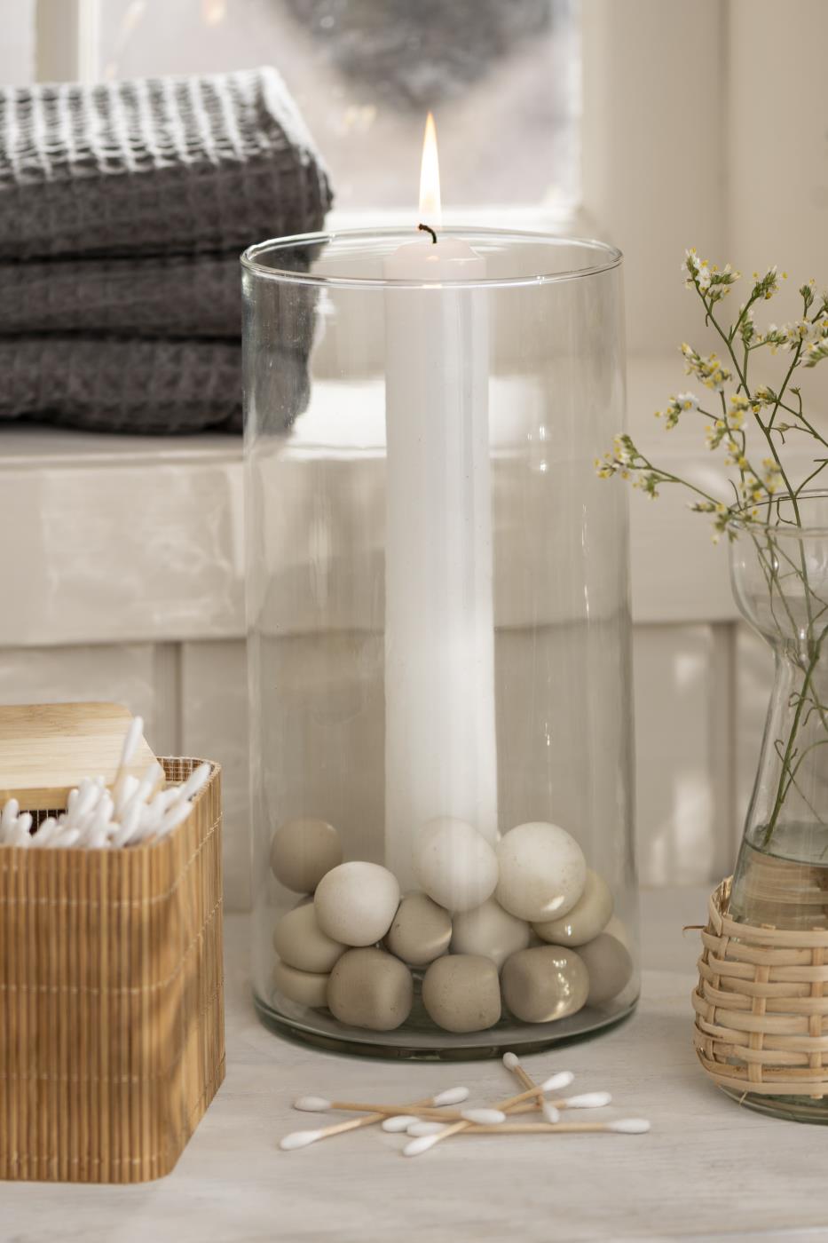Kerzenhalter Windlicht Glas für Kerzen 3,8cm