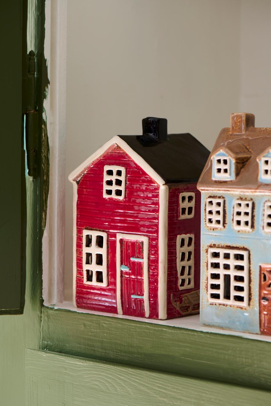 Haus für Teelicht Visby Schlitten an der Seite