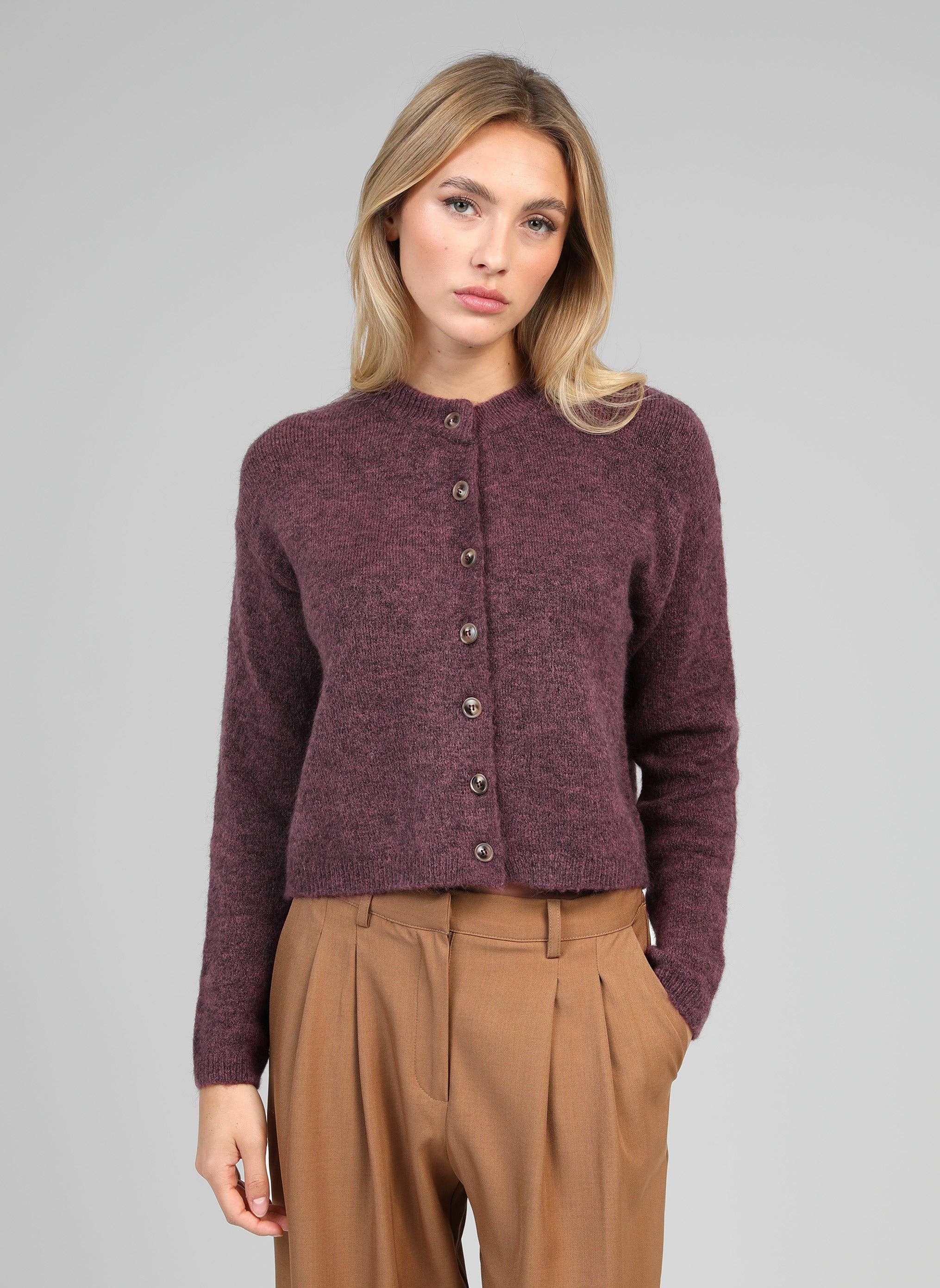 LETIANA Strickjacke bordeaux