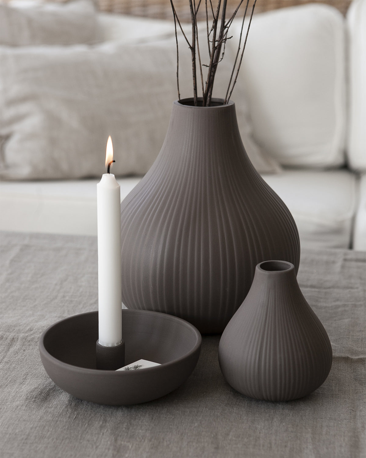 Ekenäs XL brown ceramic Vase Storefactory