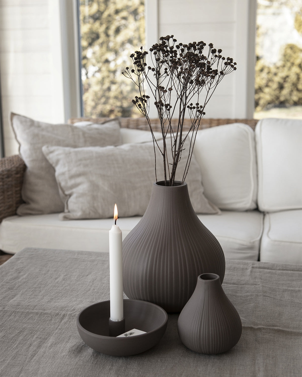 Ekenäs XL brown ceramic Vase Storefactory