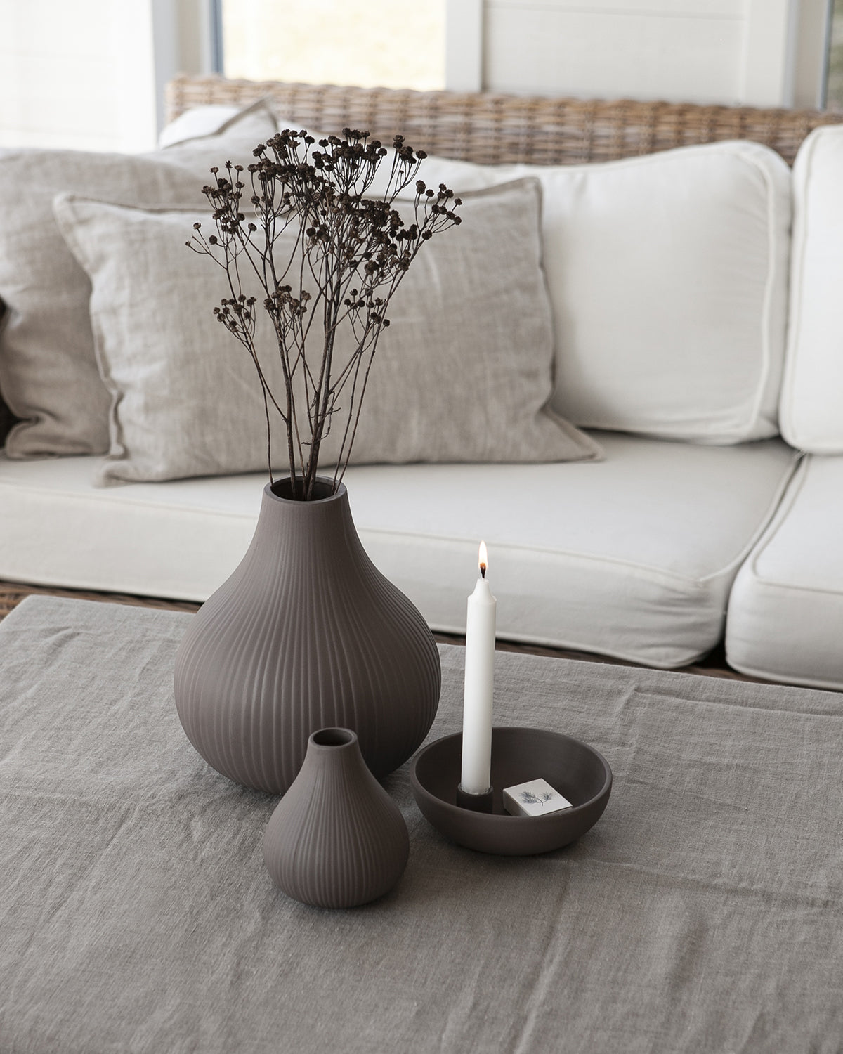 Ekenäs XL brown ceramic Vase Storefactory