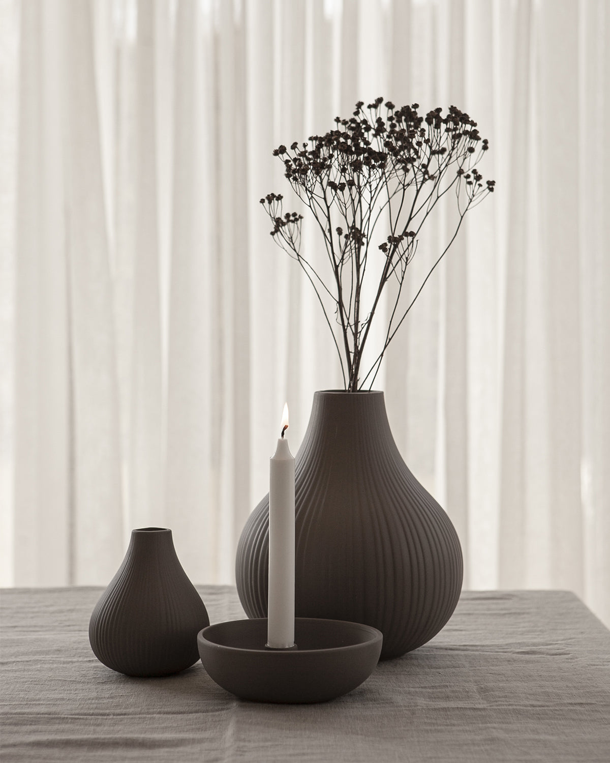 Ekenäs XL brown ceramic Vase Storefactory