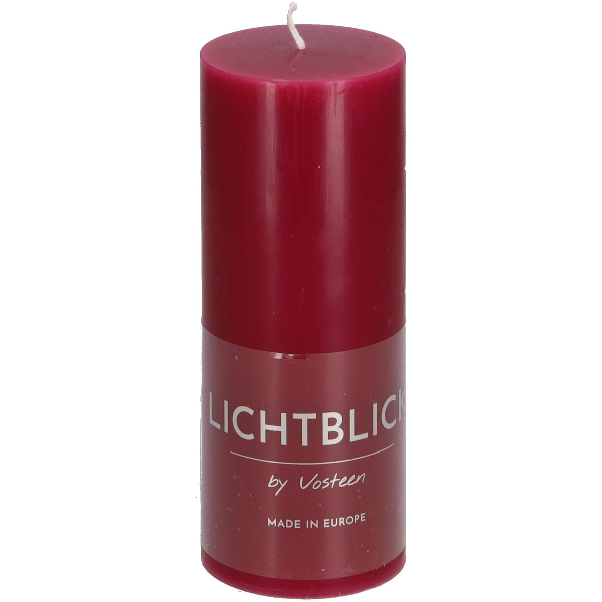 Stumpenkerze Lichtblick H/D 160/64mm, Durchgefärbt, Beere