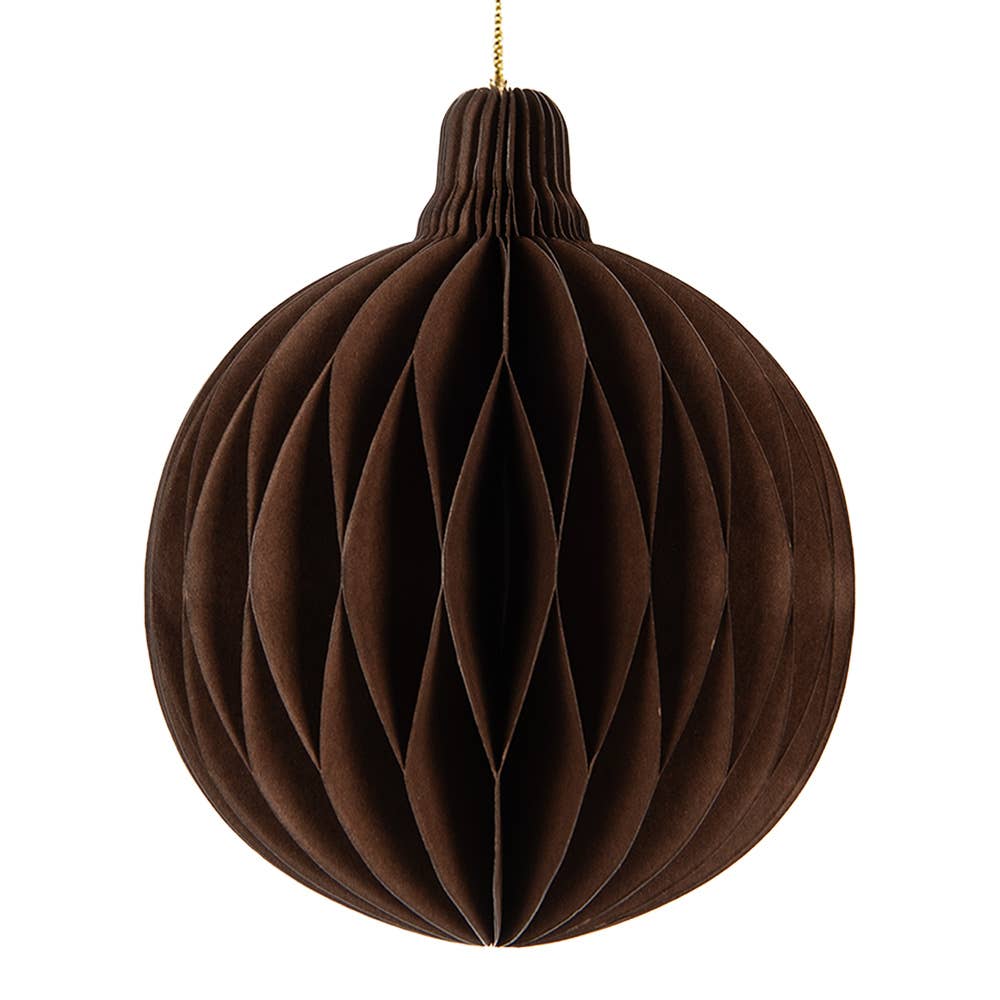6PA0516CH Weihnachtsschmuck Ø 8 x 10 cm Braunpapier