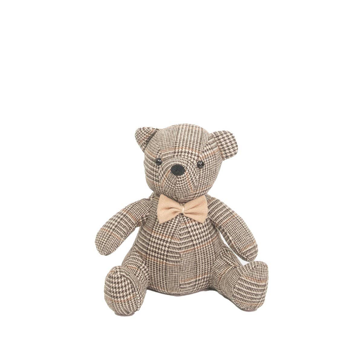Türstopper Bär kariert 31x15x23cm