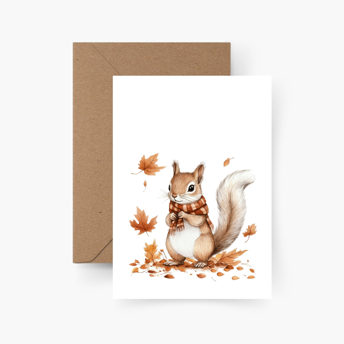 Eichhörnchen Herbst Karte | Postkarte A6
