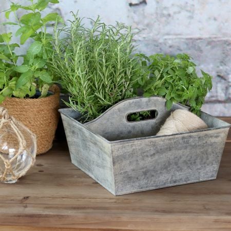 Kasten mit Henkel und 2 Fächern Chick Antique