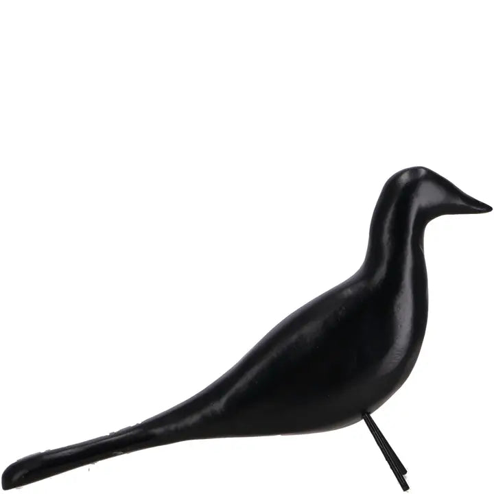 Holz Vogel Luigi, L26cm, B5,5cm, H10cm, Schwarz