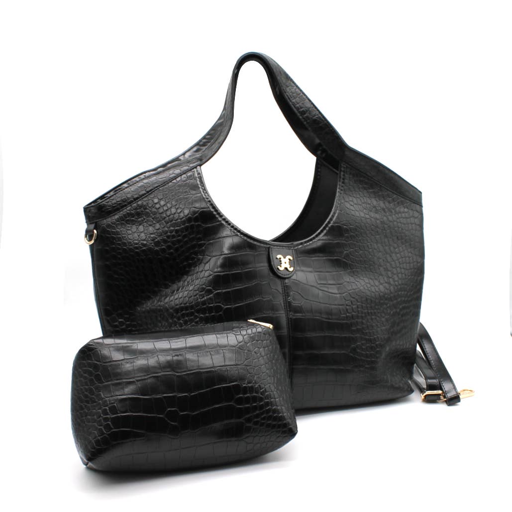 Shopper Croco C.Clo mit Täschchen