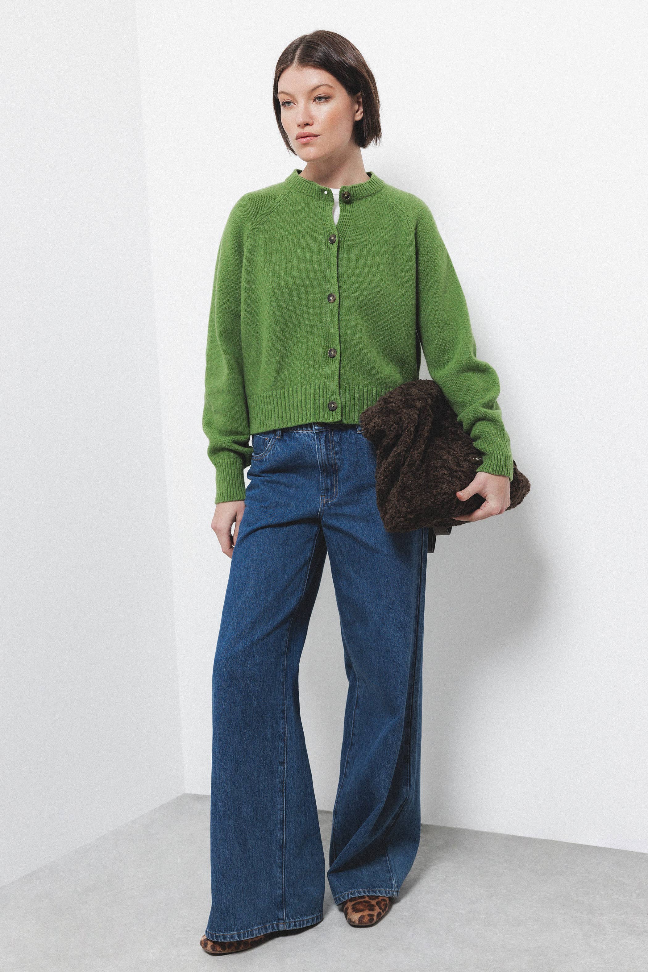 Strickjacke grün