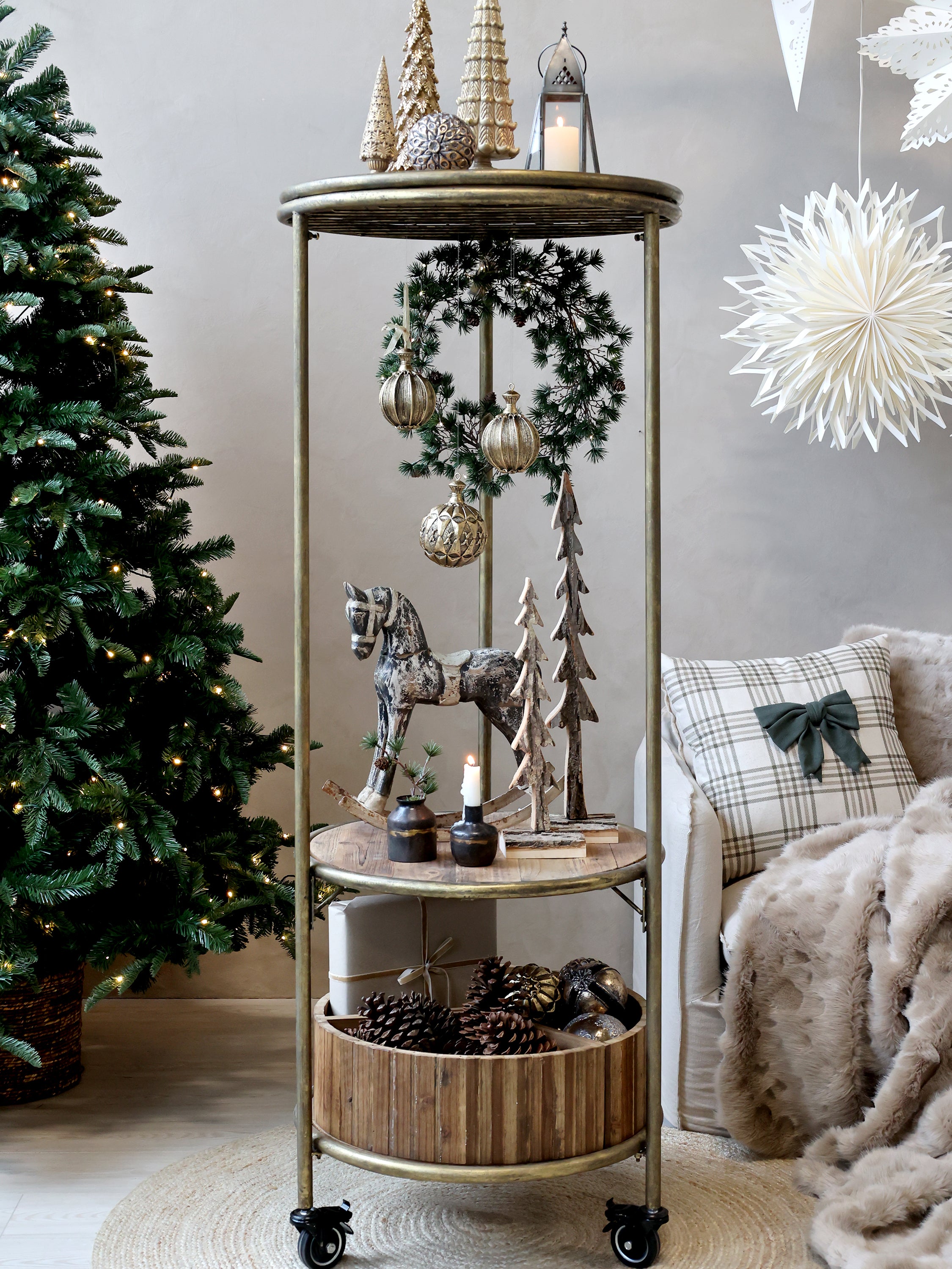Weihnachtsbaum Messing chic Antique