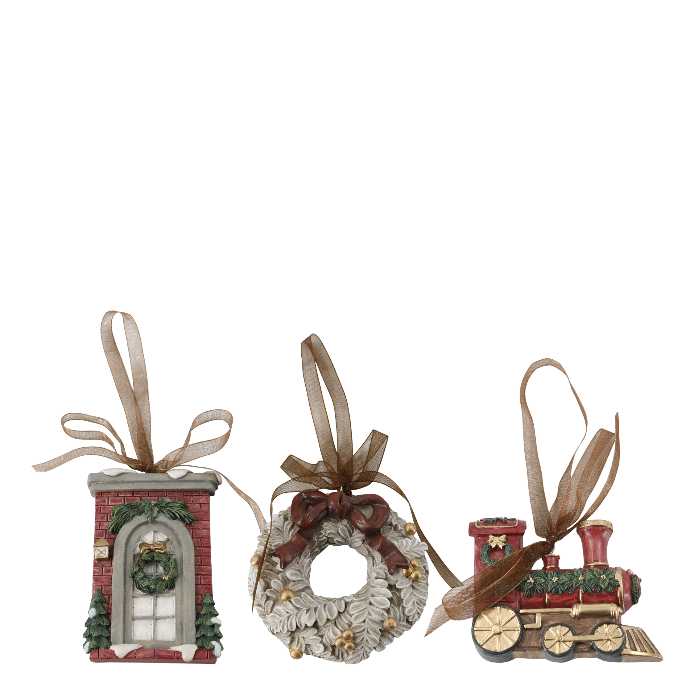 Noël Aufhang Set von 3 Chick Antique