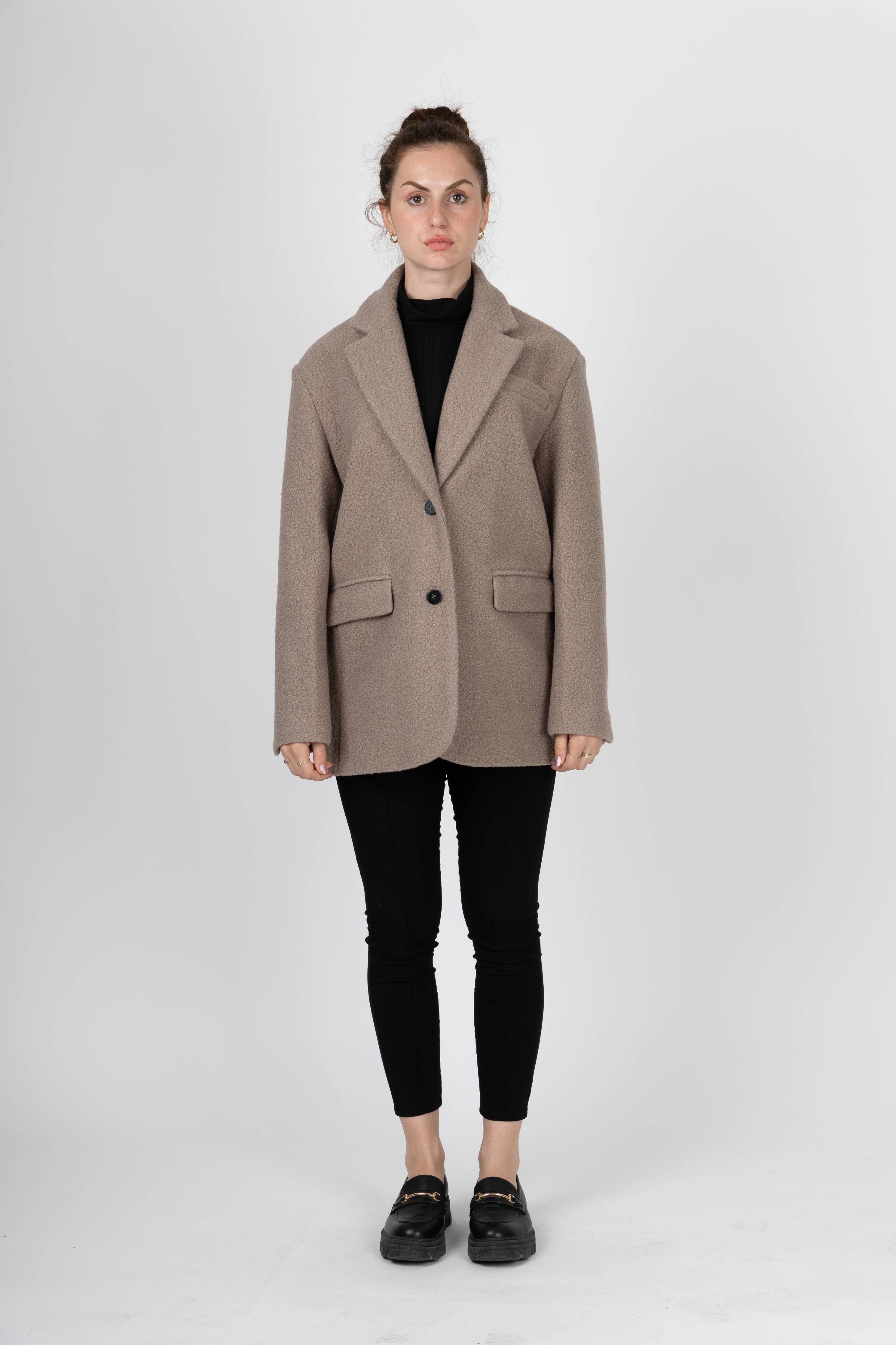 ÜBERGROßER BLAZER wollig