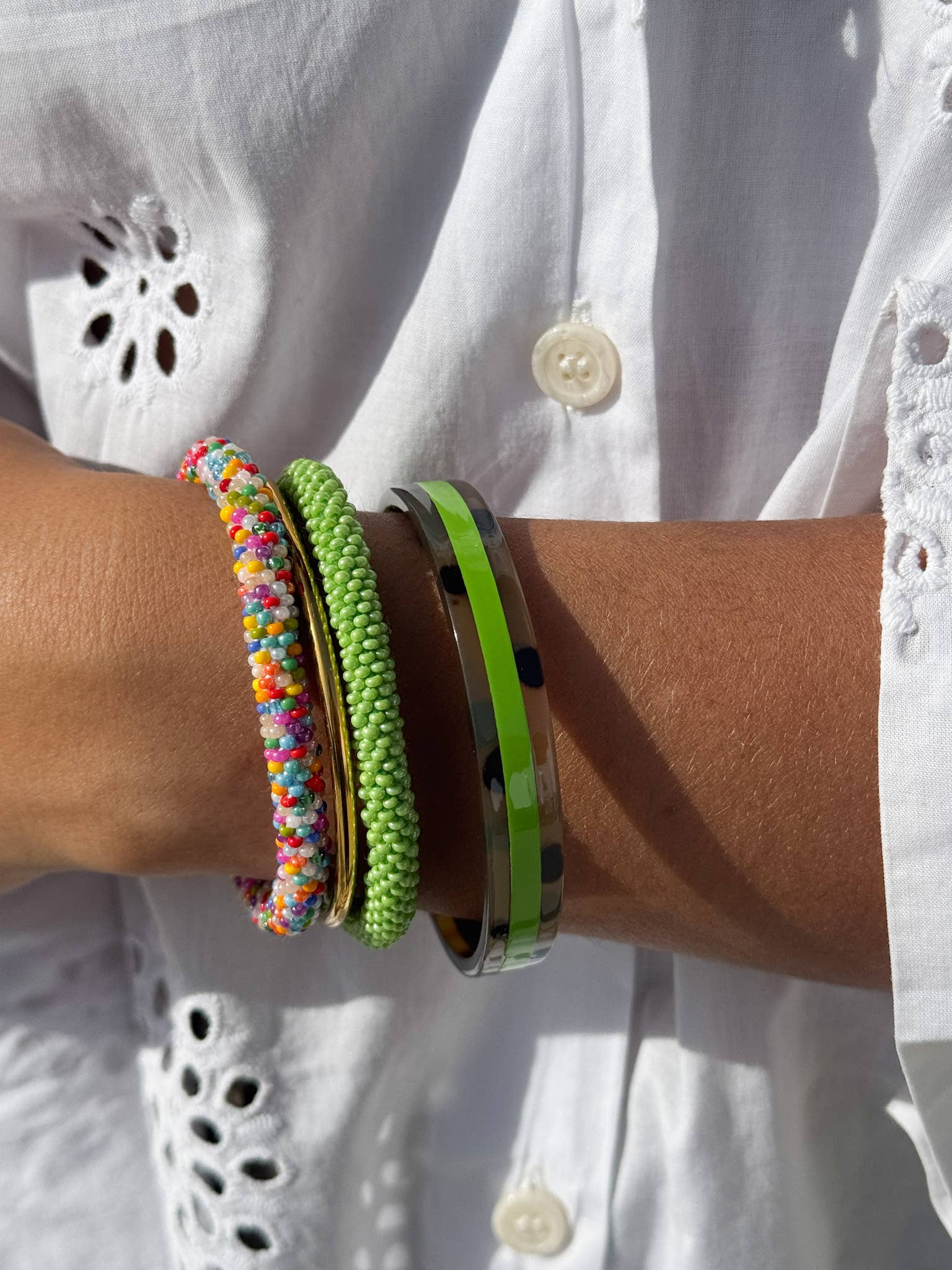 Nepalesisches Armband Glasperlen E32