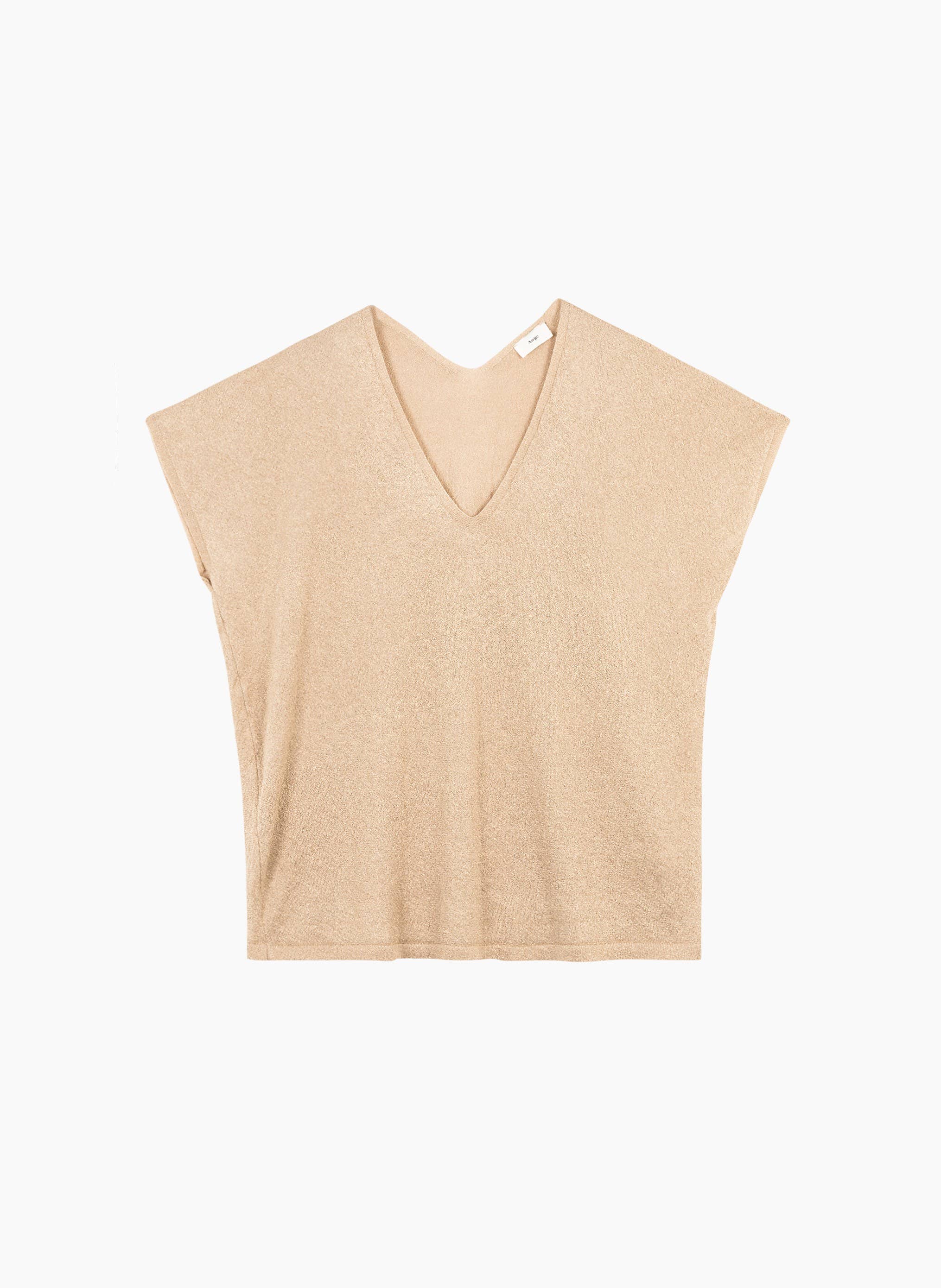 Glänzender und weiter Pullover LANDREW sandfarben