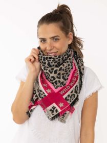 Schal Viereck wollmix Wild Star Berry