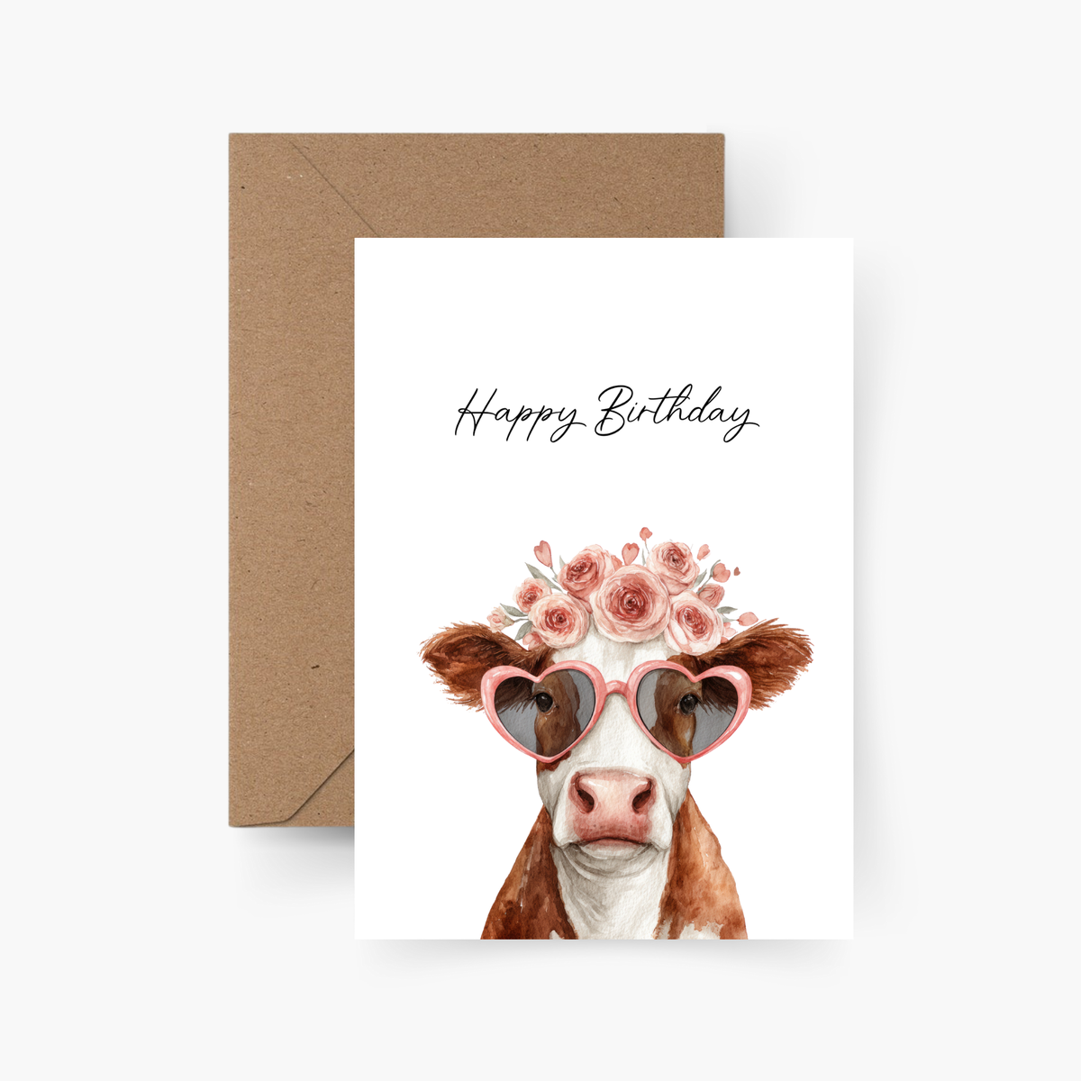 Geburtstagskarte Kuh Happy Birthday | Postkarte A6