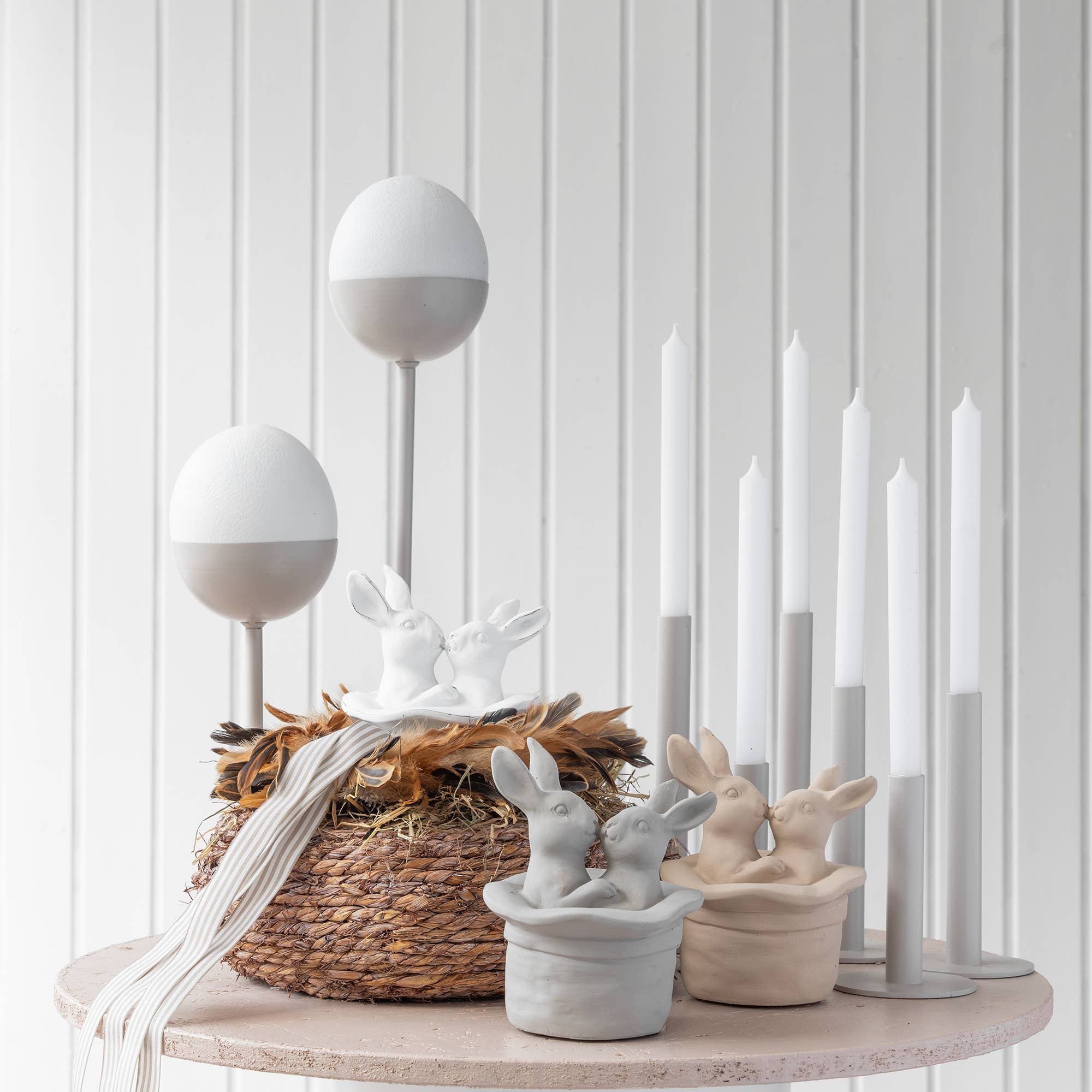 Feder Kranz Timor Zum Hängen, 2 Farben, D10cm, Inn