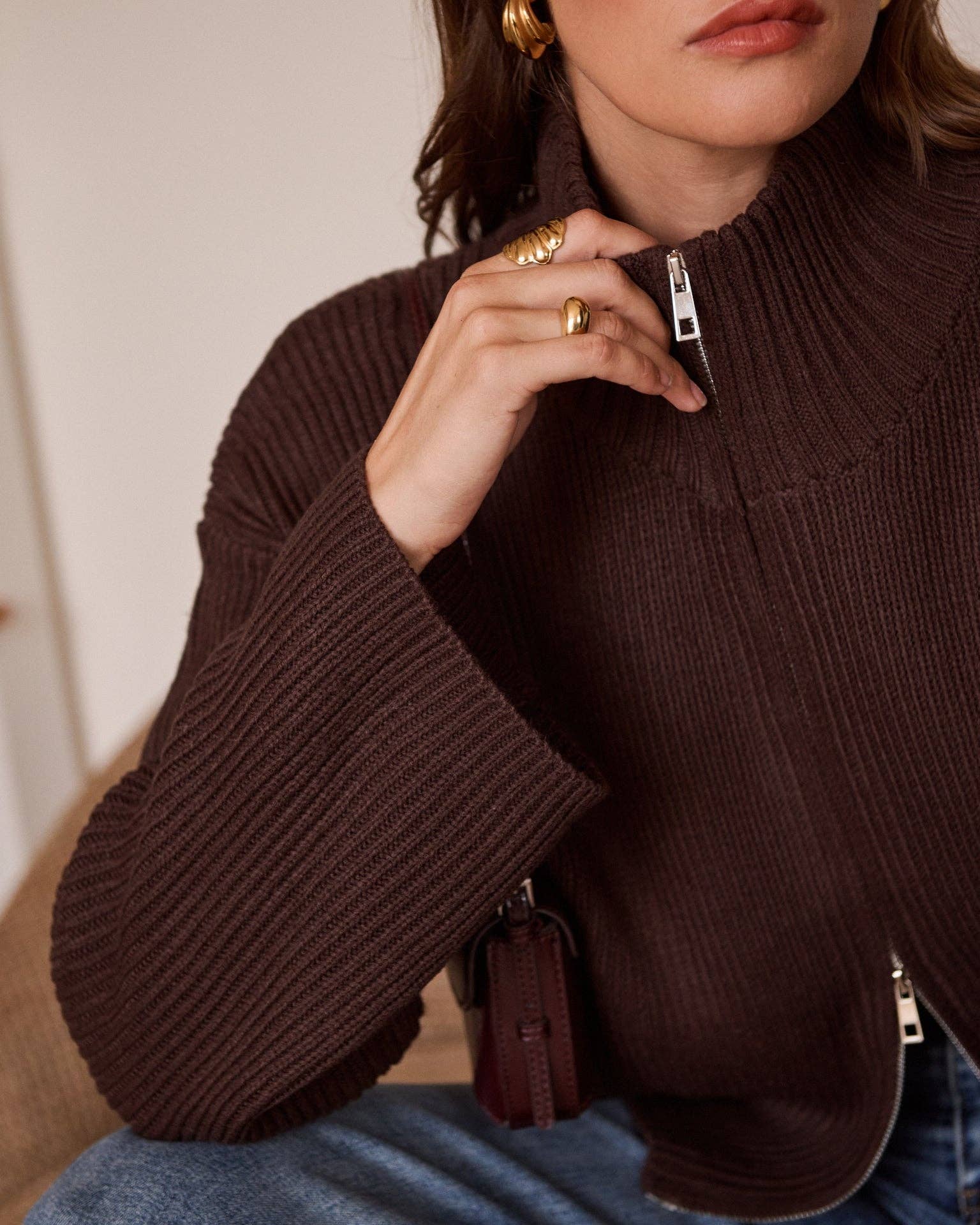 Strickjacke mit Reißverschluss Andy