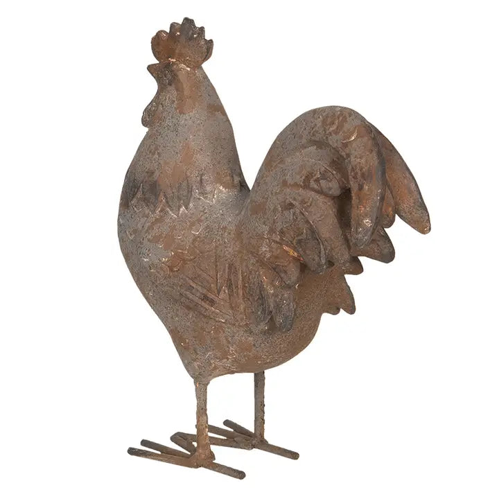 Figur Huhn 19x19x24 cm Grau Polyresin Wohnaccessoires