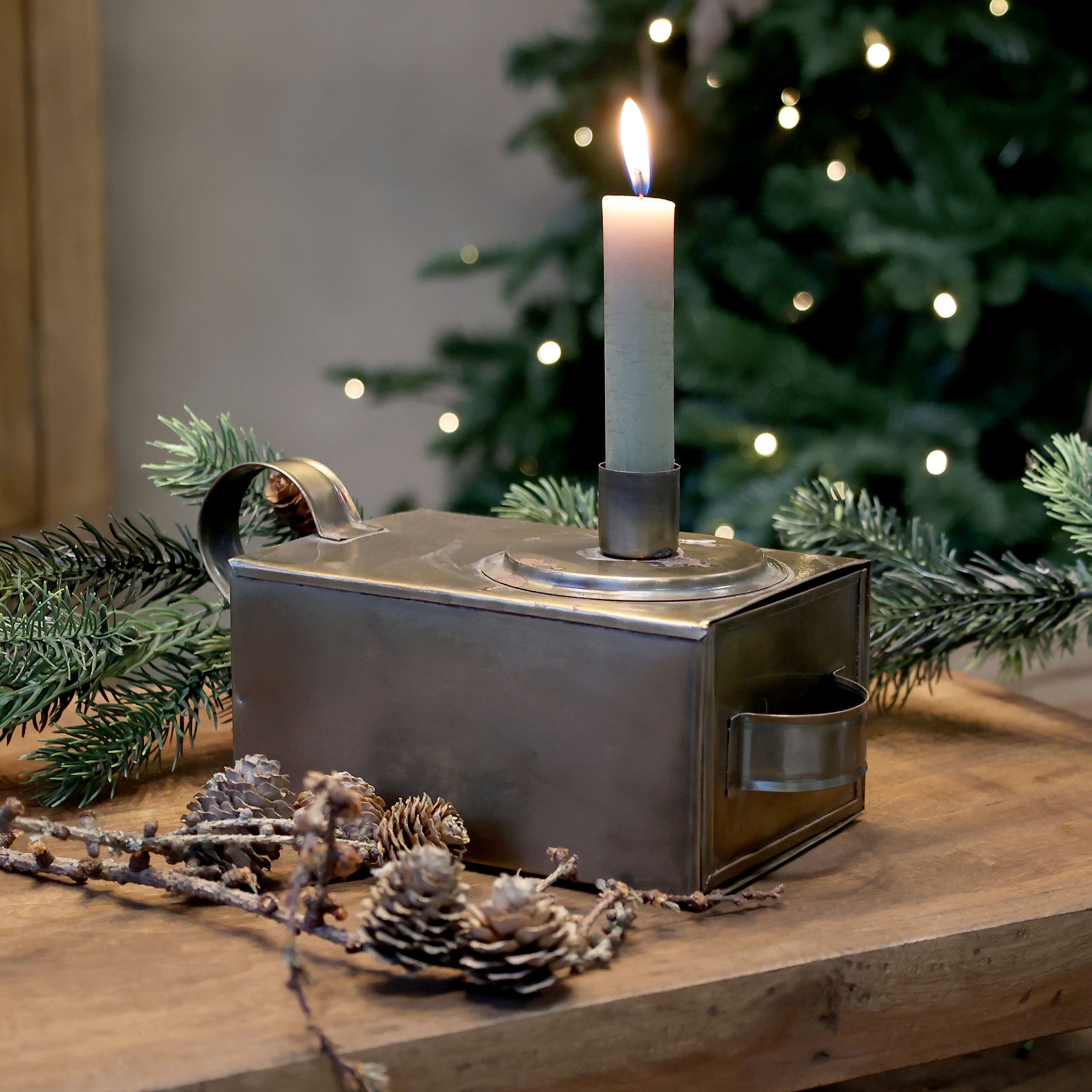 Box mit Schublade und Kerzenhalter Chic Antique