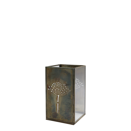 Windlicht  mit Blattmuster Chic Antique