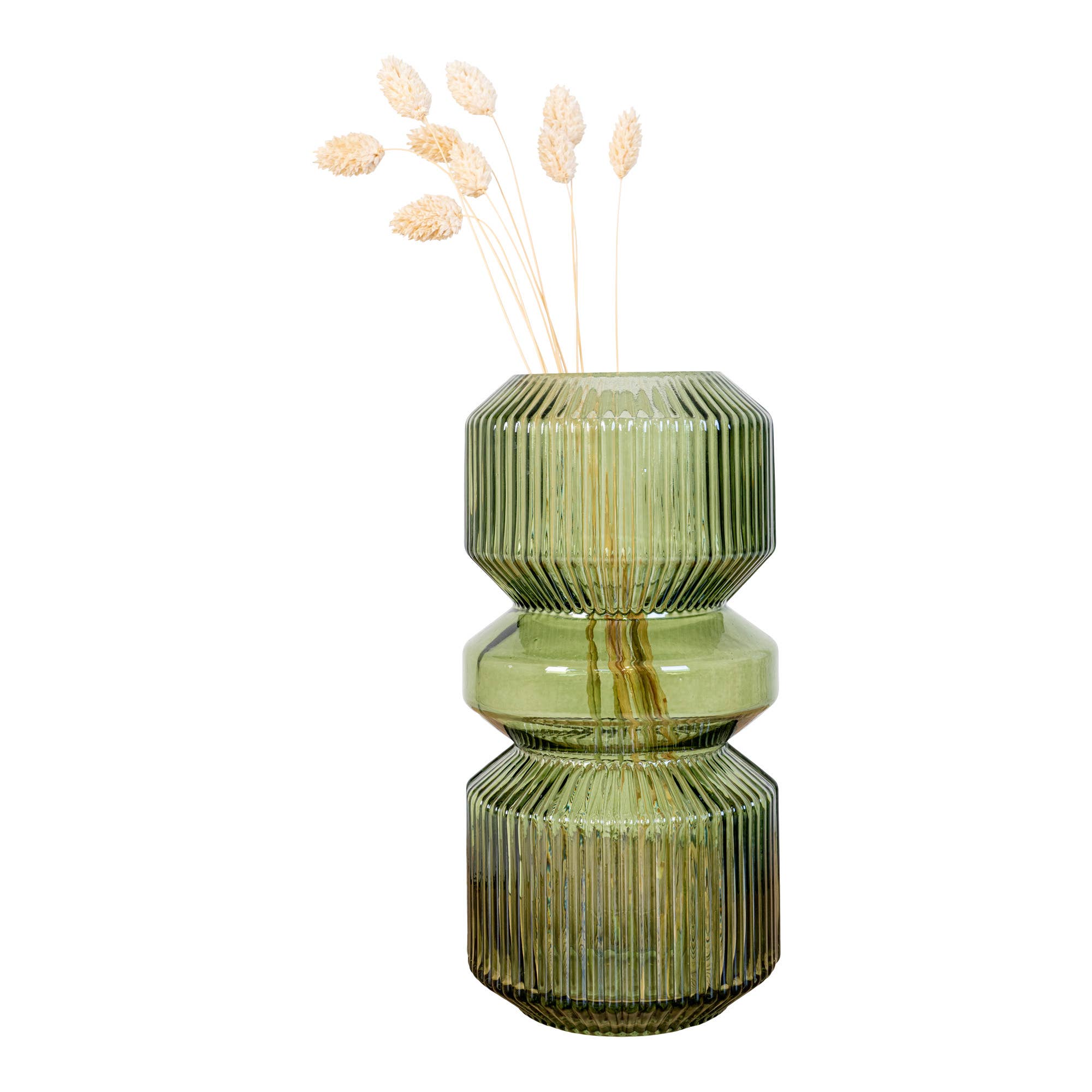 Grüne Glasvase Ø12 x 25 cm