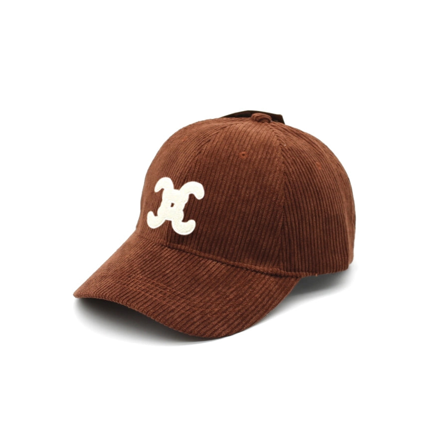 Kappe aus Kordstoff mit CC-Logo