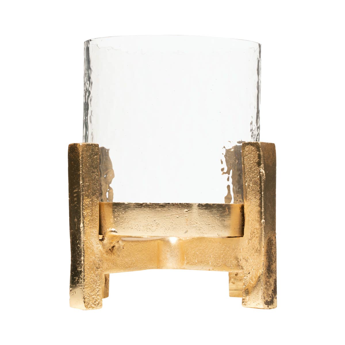 Windlicht auf Füßen Champagner Gold Klein