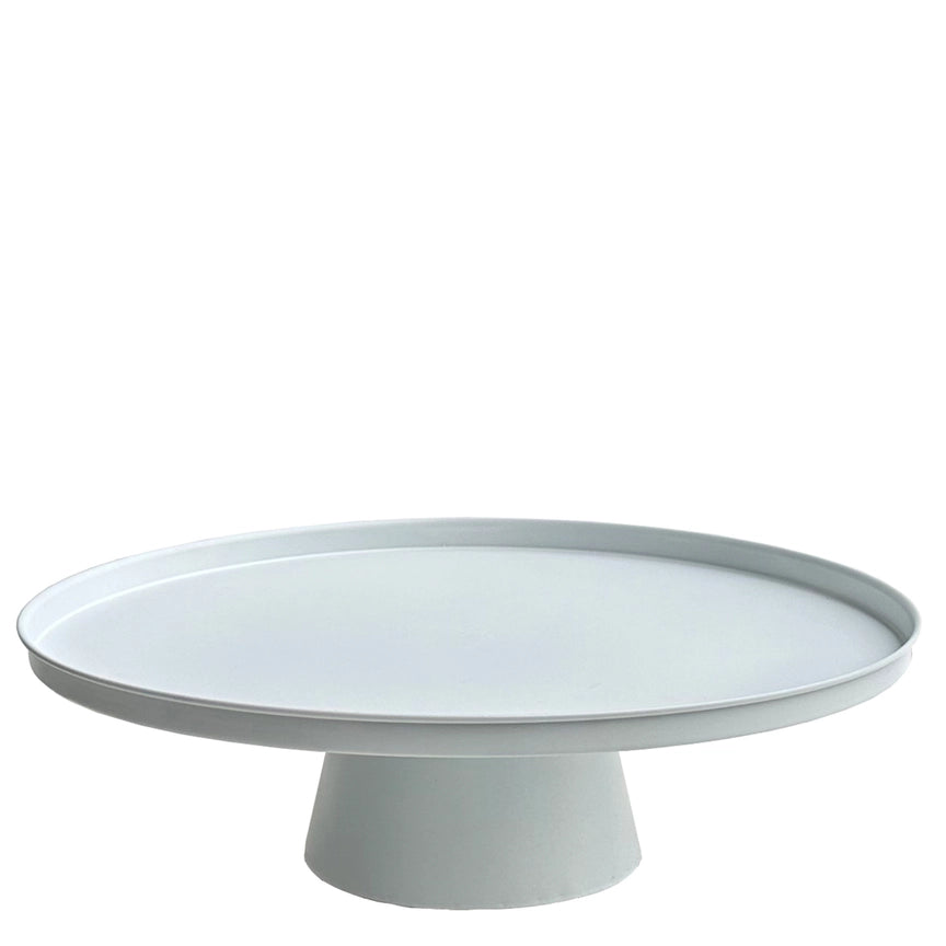 Metall Tablett Elias Auf Füß, D35cm, H10cm, Weiß