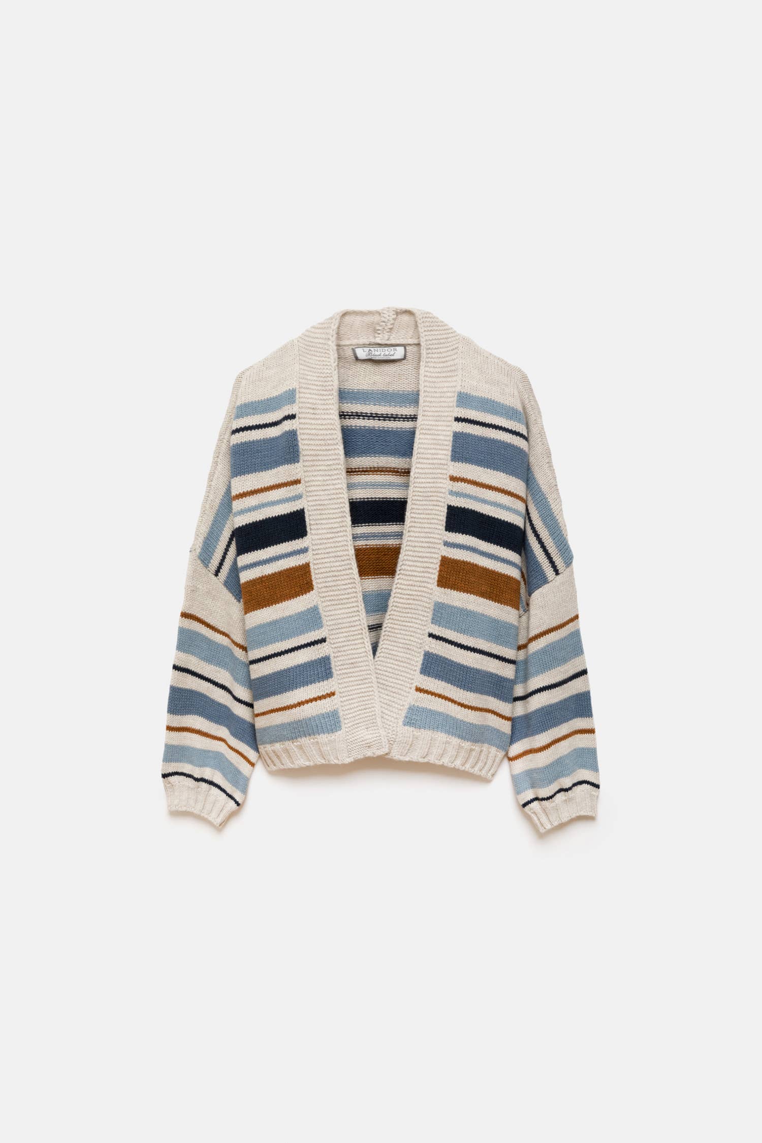 Gestreifter Strickcardigan Strickjacke