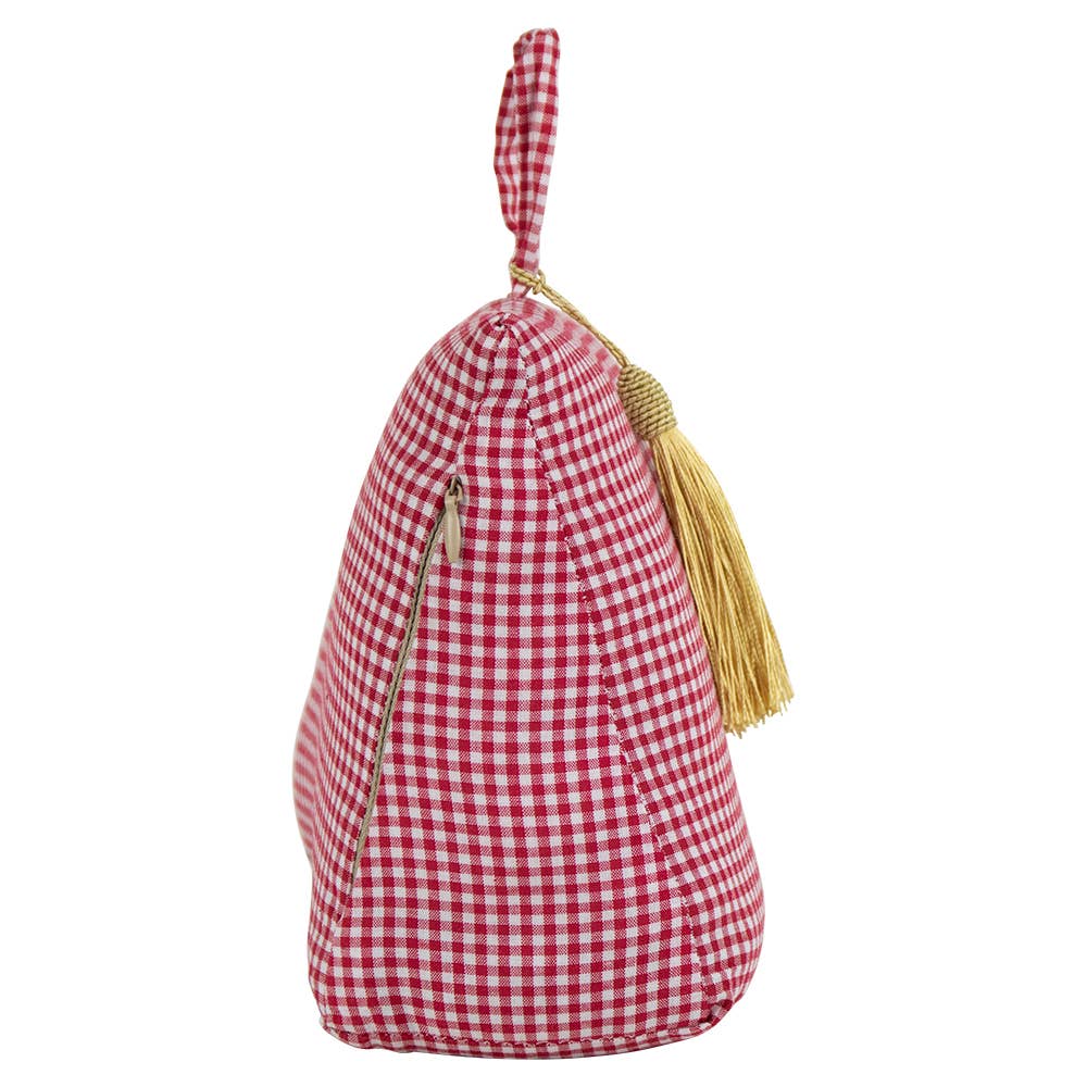Türstopper aus Baumwolle, dunkelrot, 18 cm