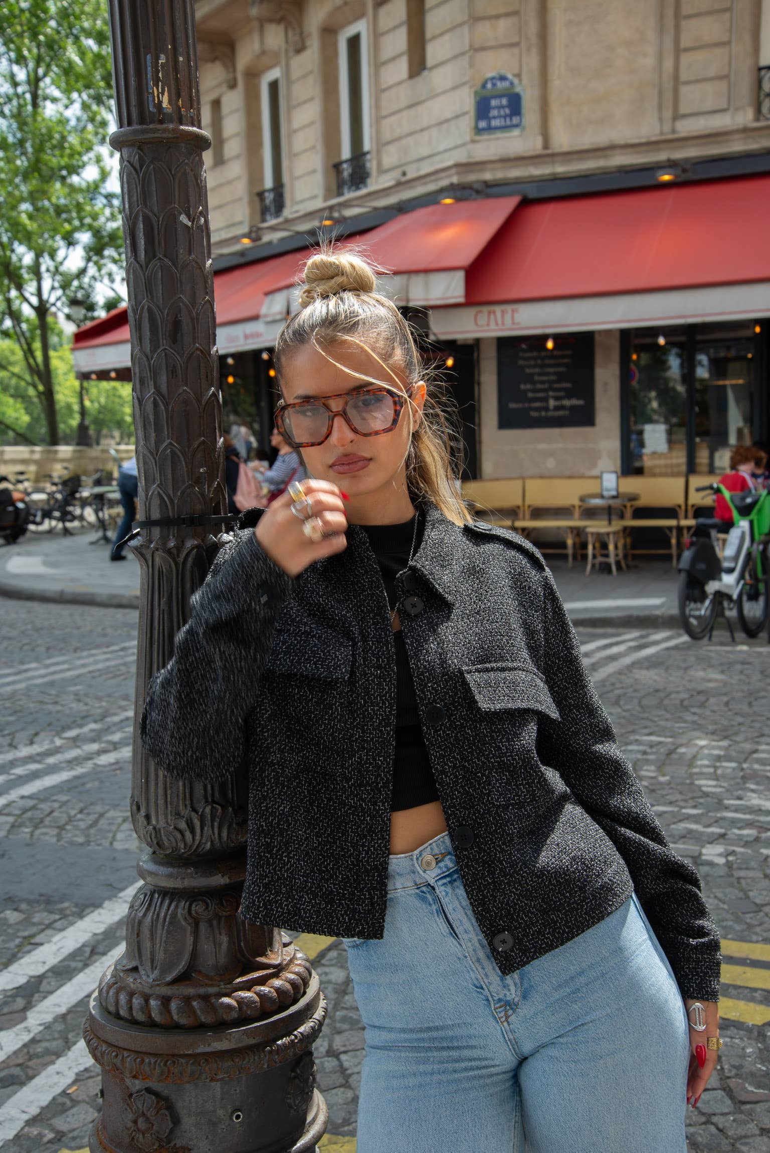 TWEEDJACKE schwarz