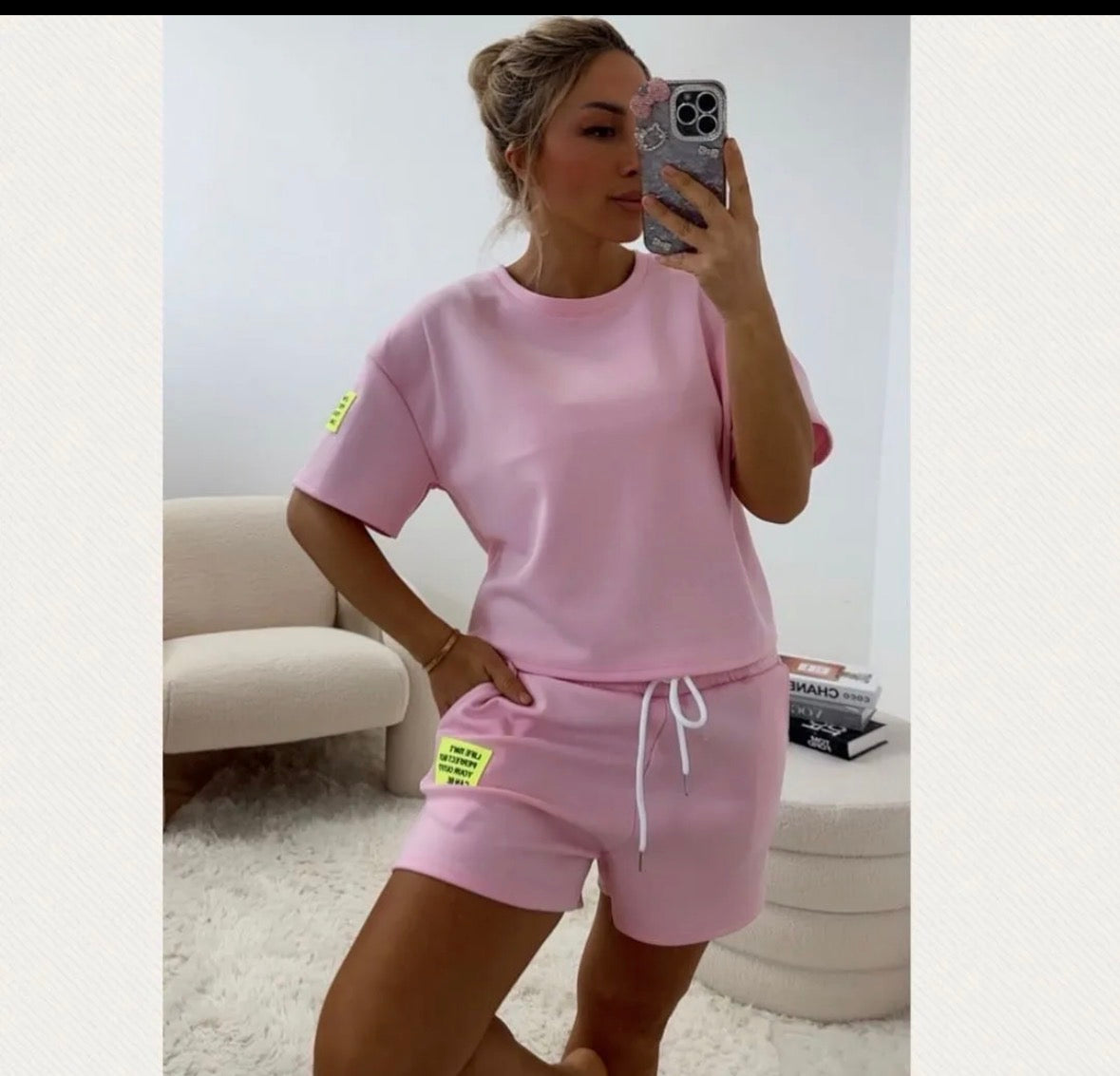 T-Shirt und short set mit Button