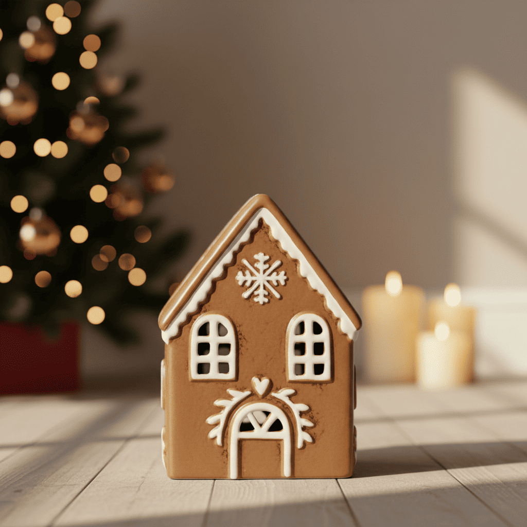 Haus Gingerbread Schneekristall