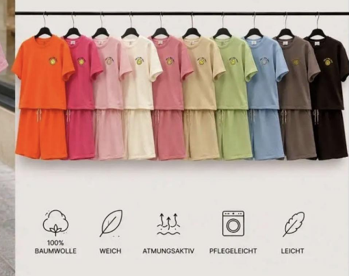 T-shirt und Shorts smiley Set