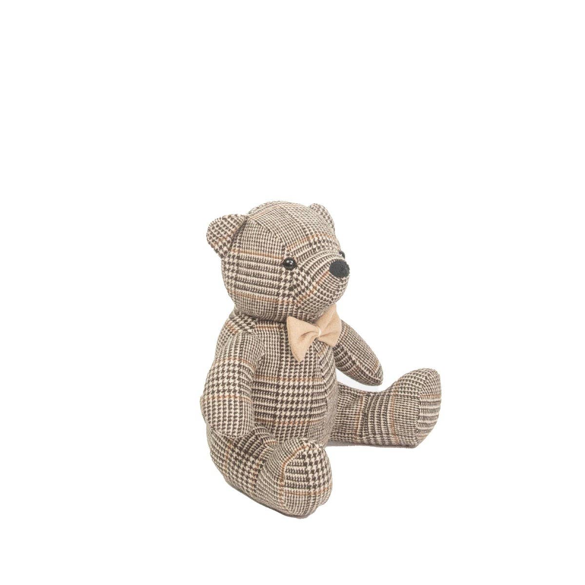 Türstopper Bär kariert 31x15x23cm