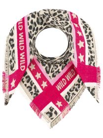 Schal Viereck wollmix Wild Star Berry