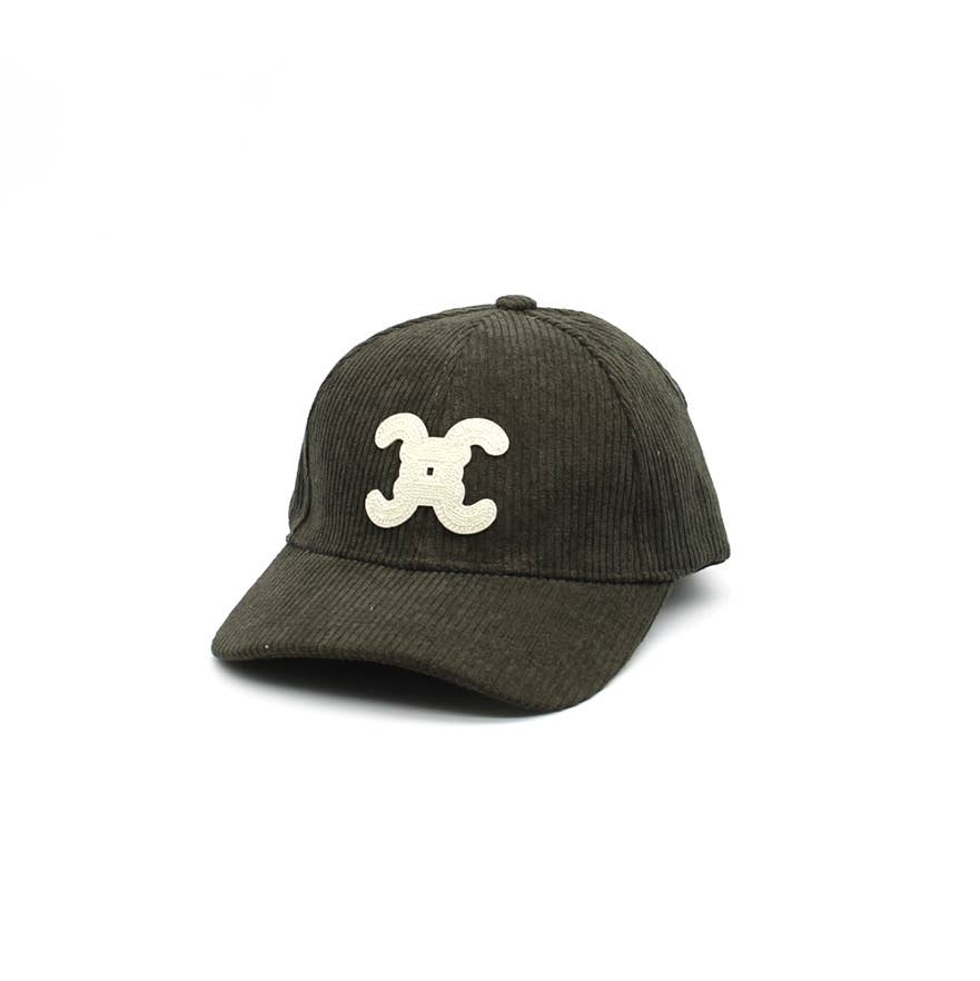 Kappe aus Kordstoff mit CC-Logo