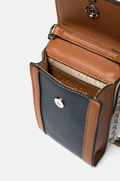 Zweifarbige Geldbörse in Lederoptik (483767-47)