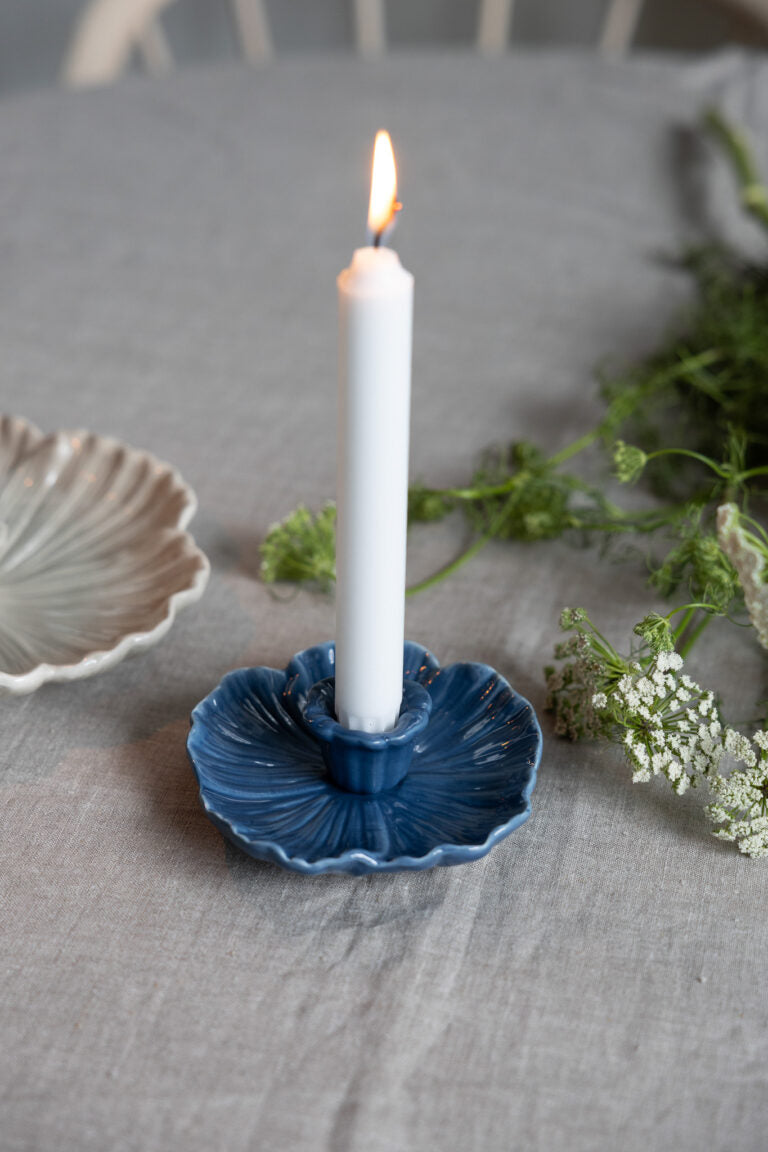Botanik kleiner dunkelblauer Kerzenständer