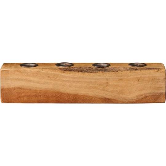 Kerzenhalter f/4 x 2,2 cm Kerzen Holzblock UNIKA